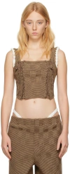 Isa Boulder Brown Expansion Panel Tank Top In Illusion Brown