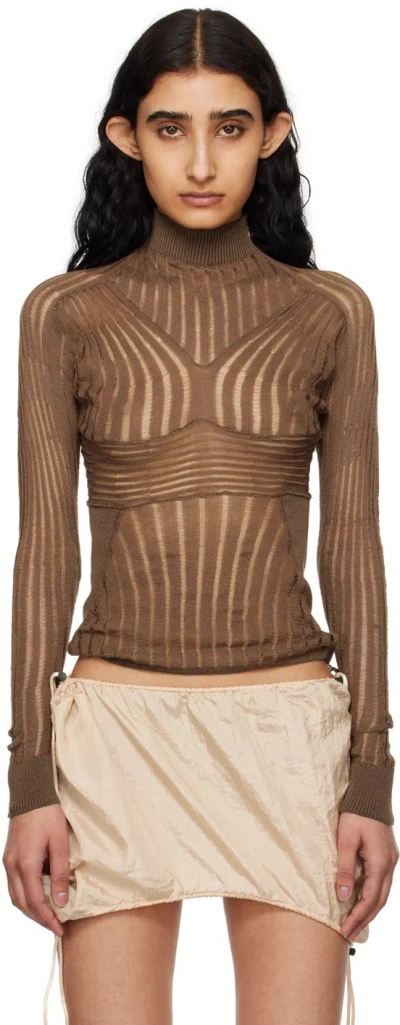 Isa Boulder Brown Onion Sweater In Russet