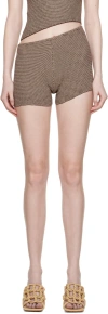 Isa Boulder Brown Parallel Shorts In Bark