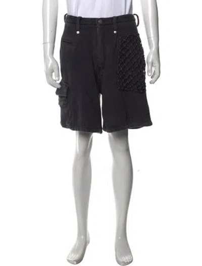 Pre-owned Isa Boulder Cargo Shorts In Black
