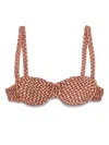 Isa Boulder Challenger Bikini Top In Brown