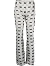Isa Boulder Check-pattern Knit Trousers In White