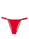 Isa Boulder Chunky Rope Reversible Bikini Bottoms In Red