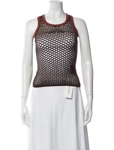 Pre-owned Isa Boulder Crew Neck Sleeveless Top In Blue