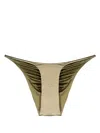 Isa Boulder Gathered-detail Bikini Bottoms In Goldgrass