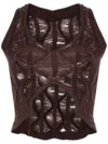 Isa Boulder Fudgy Vest In Brown