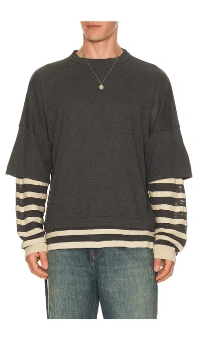 Isa Boulder Gauzine Stripe Long Sleeves