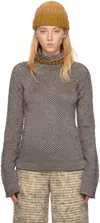 Isa Boulder Gray Armour Sweater In Steel