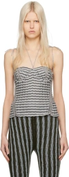 Isa Boulder Gray Expandable Tank Top In Grey
