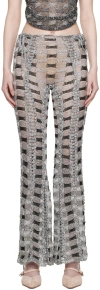 Isa Boulder Gray Split & Tear Lounge Pants In Lightchess
