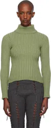 Isa Boulder Green Hanna Turtleneck In Leaf