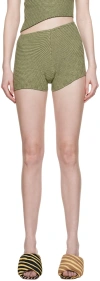 Isa Boulder Green Parallel Shorts In Juice