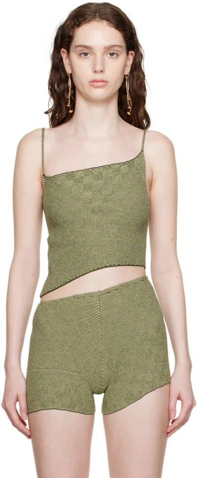 Isa Boulder Green Parallel Tank Top In Juice