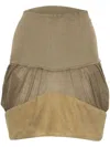 Isa Boulder Grace Peplum Miniskirt In Green