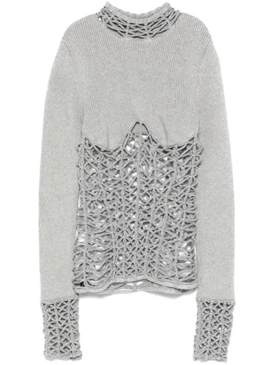 Isa Boulder Half-seen Sweater In Gray