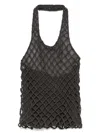 Isa Boulder Gray Macramist Halter Top In Grau