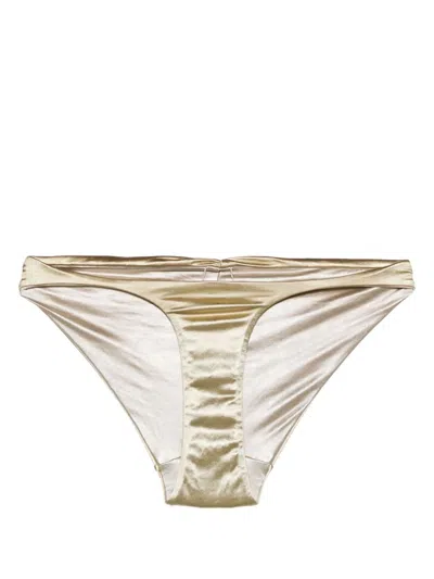 Isa Boulder Heart Bikini Bottoms In 金色
