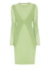 Isa Boulder Knitted Mini Dress In Green