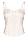 Isa Boulder Knot-detailling Satin-finish Top In Pink