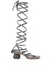 Isa Boulder Lace-up Strappy Sandals In Multi