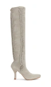 Isa Boulder Macrame Line Tight Boot In White