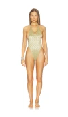 Isa Boulder Macramist Bodysuit In Gold