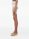 Isa Boulder Memory Crochet-knit Shorts In White
