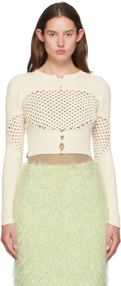Isa Boulder Off-white Amanda Crop Top In Offwhite