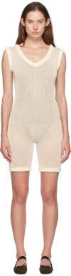 Isa Boulder Off-white Armor Chain Jumpsuit In Off White