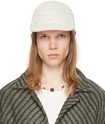 Isa Boulder Off-white Chess Cap In Chalk