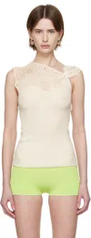 Isa Boulder Off-white One Pinch Shoulder Top In Milk