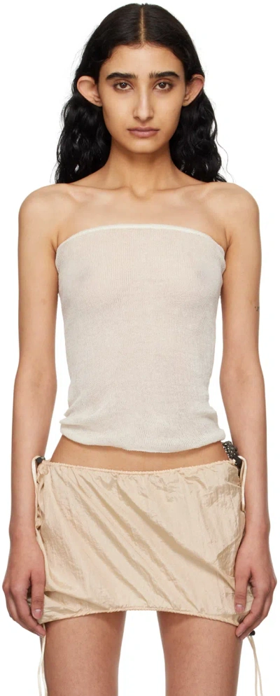 Isa Boulder Off-white Wave Tube Top In Bleach
