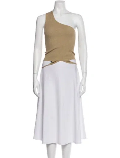 Pre-owned Isa Boulder One-shoulder Sleeveless Top In Neutral