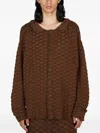 Isa Boulder Patterned Cardigan In Brown