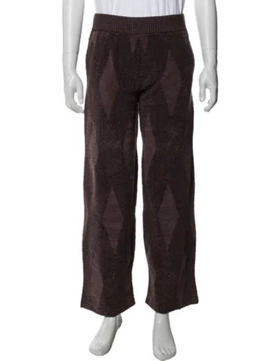 Pre-owned Isa Boulder Patterned Pants W/ Tags In Brown