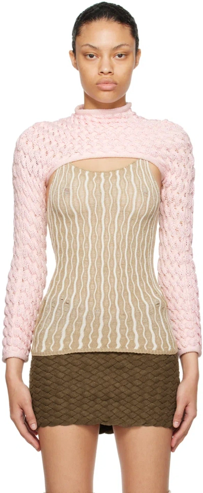 Isa Boulder Pink Cereal Sleeves In Cottoncandy