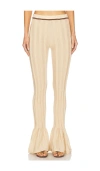Isa Boulder Pleatflare Pants In Beige