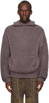 Isa Boulder Purple Way Hoodie In Potato