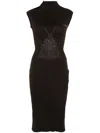 Isa Boulder Raven Midi Dress In Brown