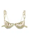 Isa Boulder Reversible Bikini Top In Gold