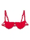 Isa Boulder Reversible Bikini Top In Red