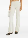 Isa Boulder Ribbed Embellished Trousers In Neutral