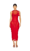 Isa Boulder Rider Maxi Dress In Cherry