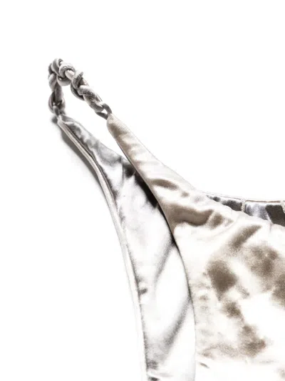 Isa Boulder Rope Reversible Bikini Bottoms In Grey