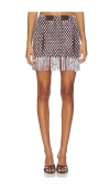 Isa Boulder Shortline Weave Skirt In Multi
