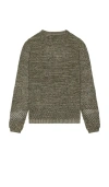 Isa Boulder Solid Crochet Crewneck Sweater In Gray