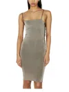 Isa Boulder Floater Knit Midi Dress In Gray