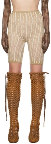 Isa Boulder Ssense Exclusive Beige & White Shorts In Cereal