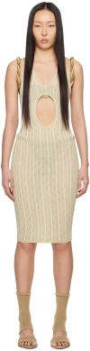 Isa Boulder Ssense Exclusive Beige Cactus Minidress In Calico