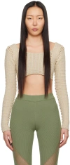 Isa Boulder Ssense Exclusive Beige Grid Long Sleeve T-shirt In Calico